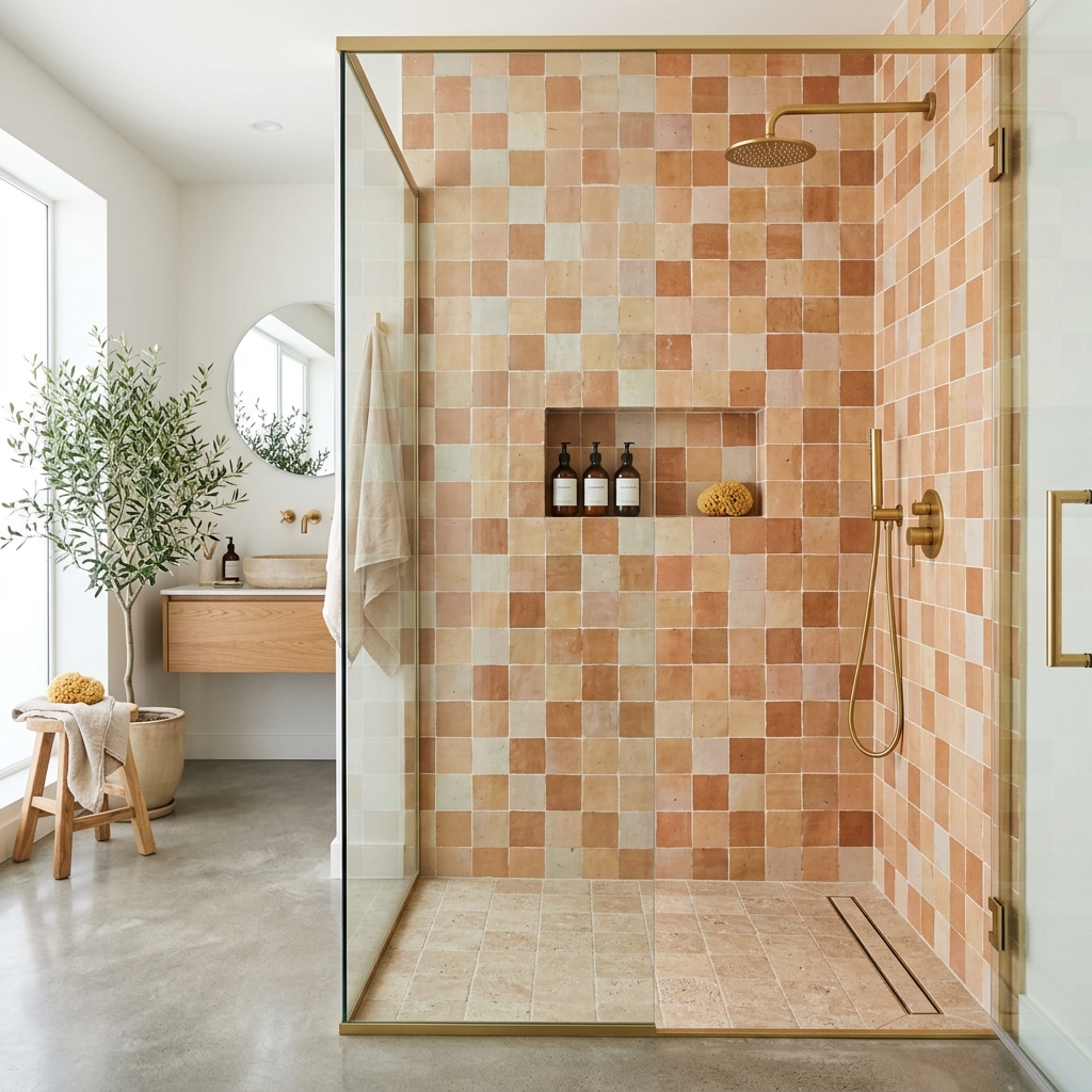 Terracotta Zellige Shower Suite